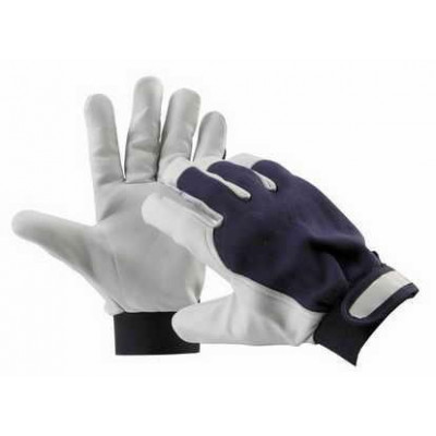 Pracovní rukavice PELICAN BLUE, kozinková dlaň, velikost 10
