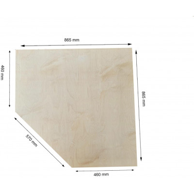 Rohová dřevěná pracovní deska Procarosa PROFI TGW-34