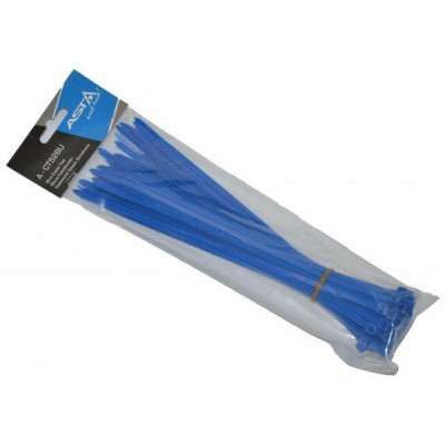 Stahovací pásky 5 x 250 mm, 50 kusů, modrá barva - ASTA