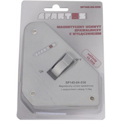 Úhlový magnet s vypínačem, nosnost 13,5kg - SPARTUS SP145-04-030
