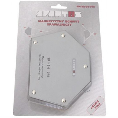 Úhlový magnet víceúhlový, nosnost 33kg - SPARTUS SP145-01-075