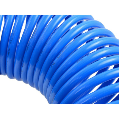 Vzduchová hadice spirálová 8x12 mm, délka 10 m, s rychlospojkami, velký průtok
